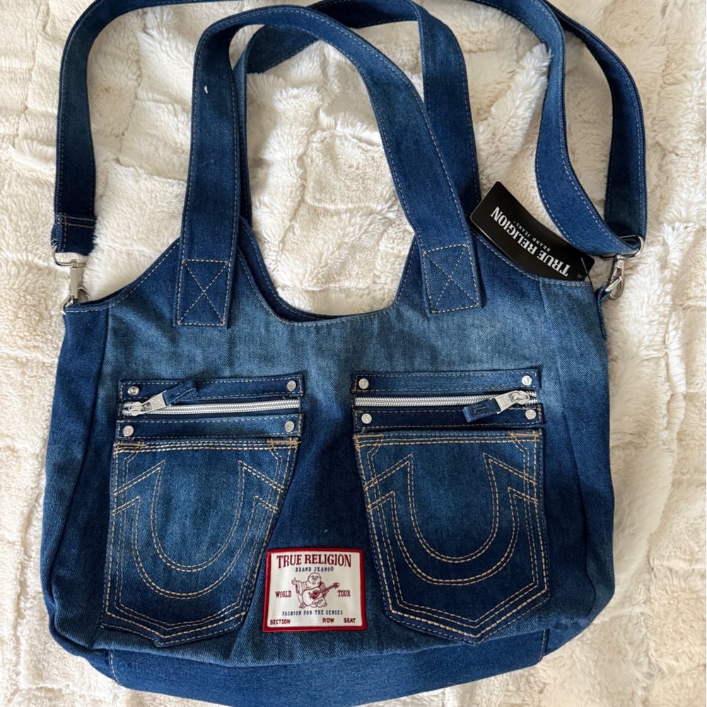 True Religion Denim Tote Bag